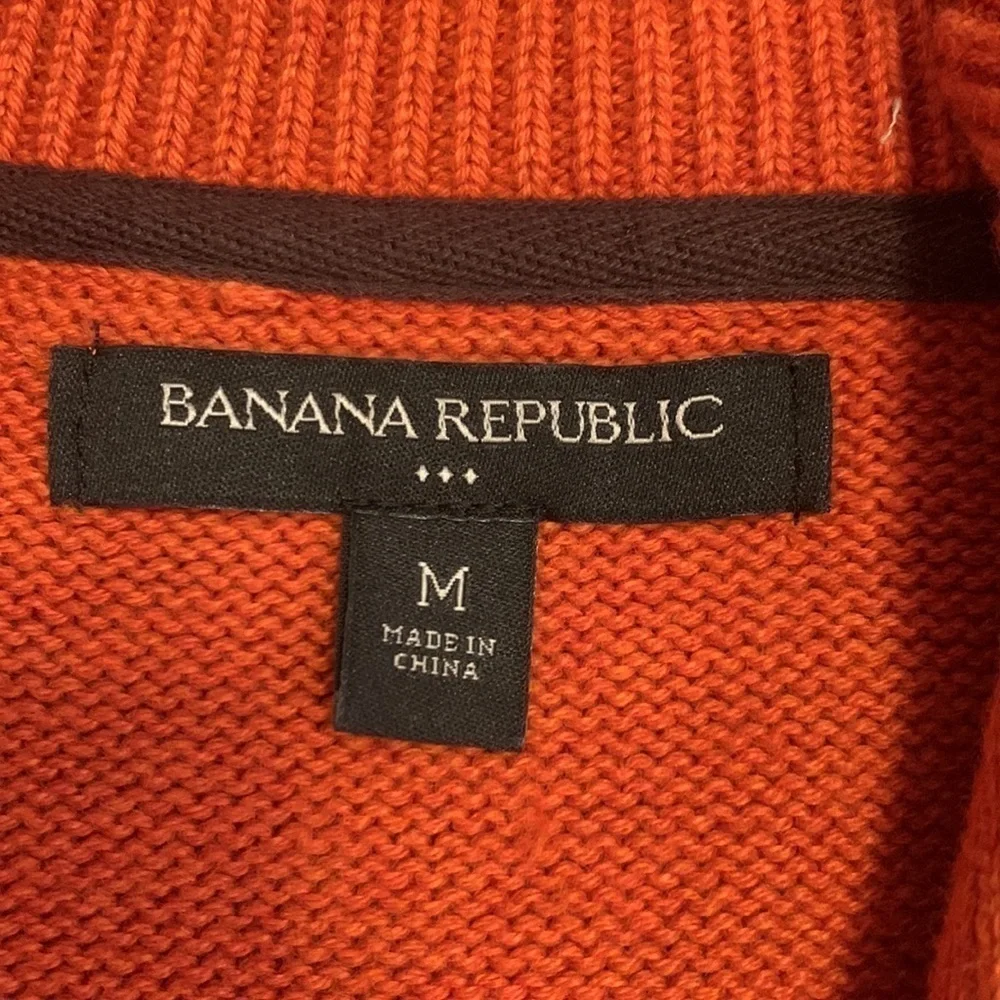 Banana Republic sz M burnt orange cotton sweater with high collar